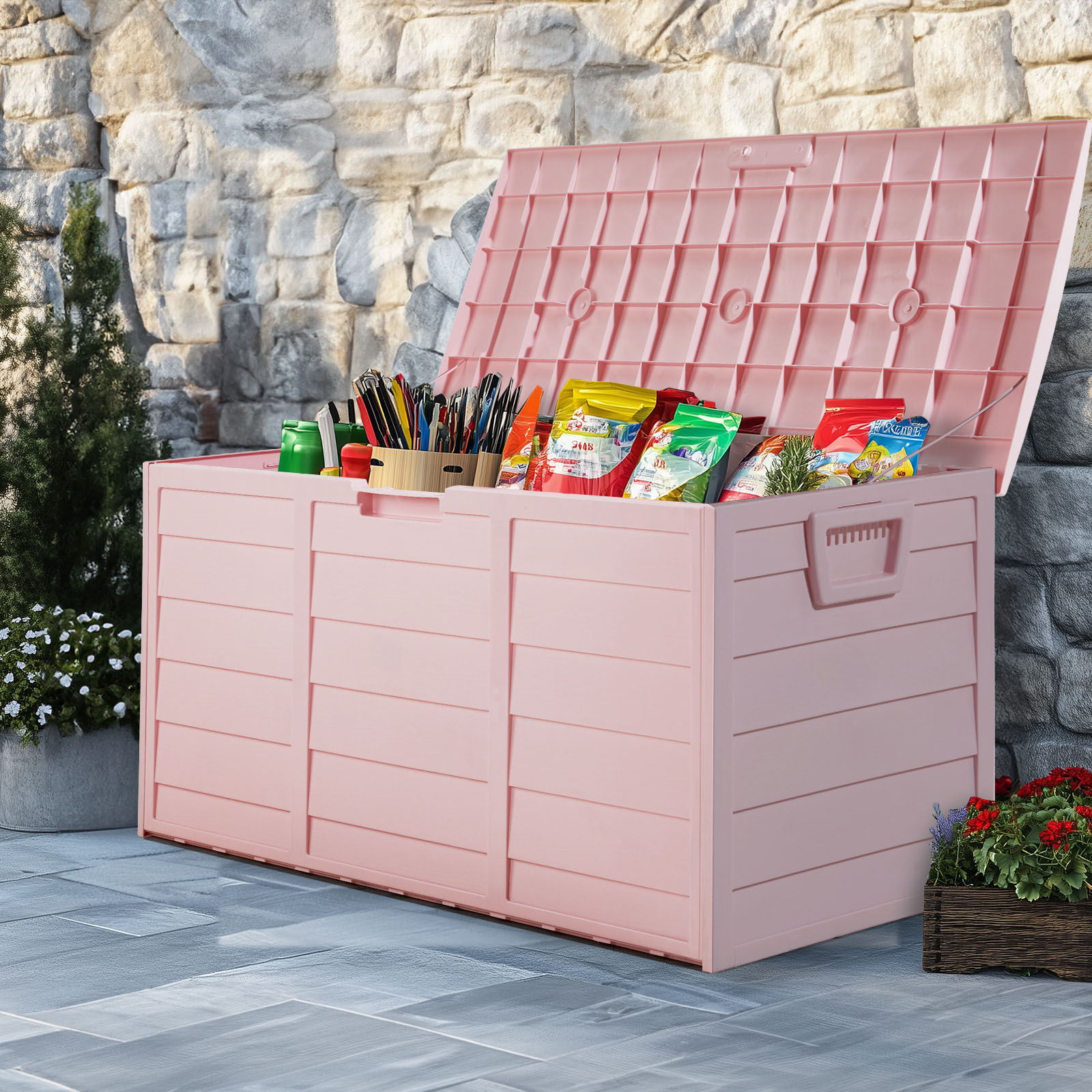 Gardening Tools Pink - Light Pink 75Gal(280L) Patio Outdoor Storage
