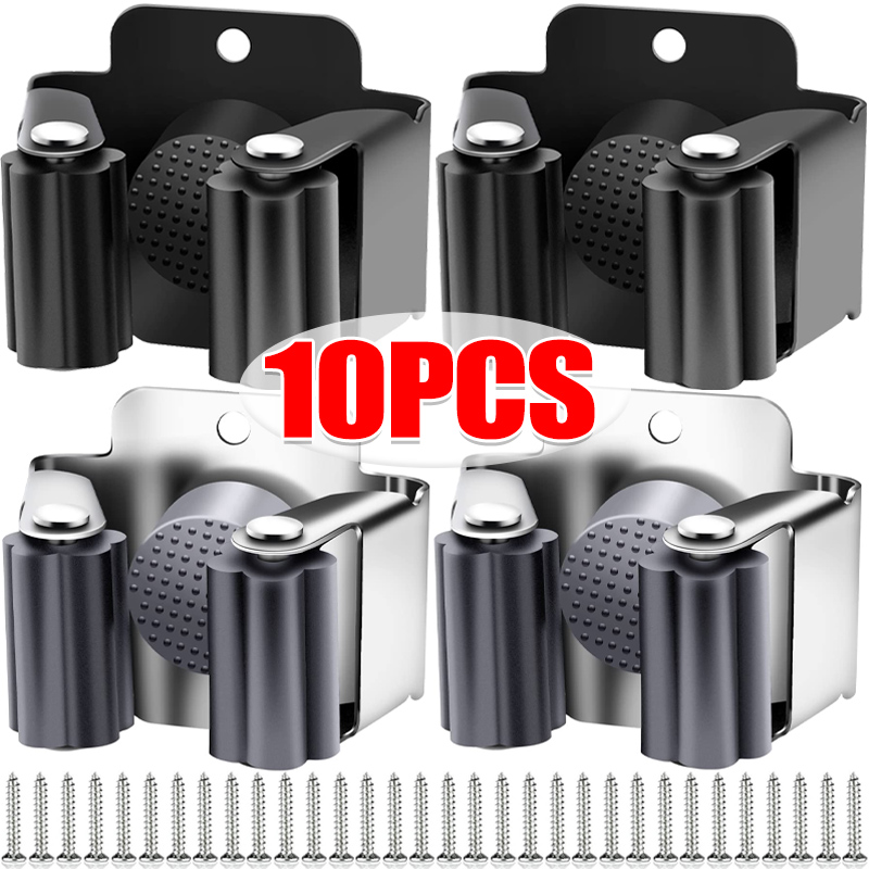 Gardening Tools Holder - 1-10Pcs Mop Broom Holder Wall Mounted