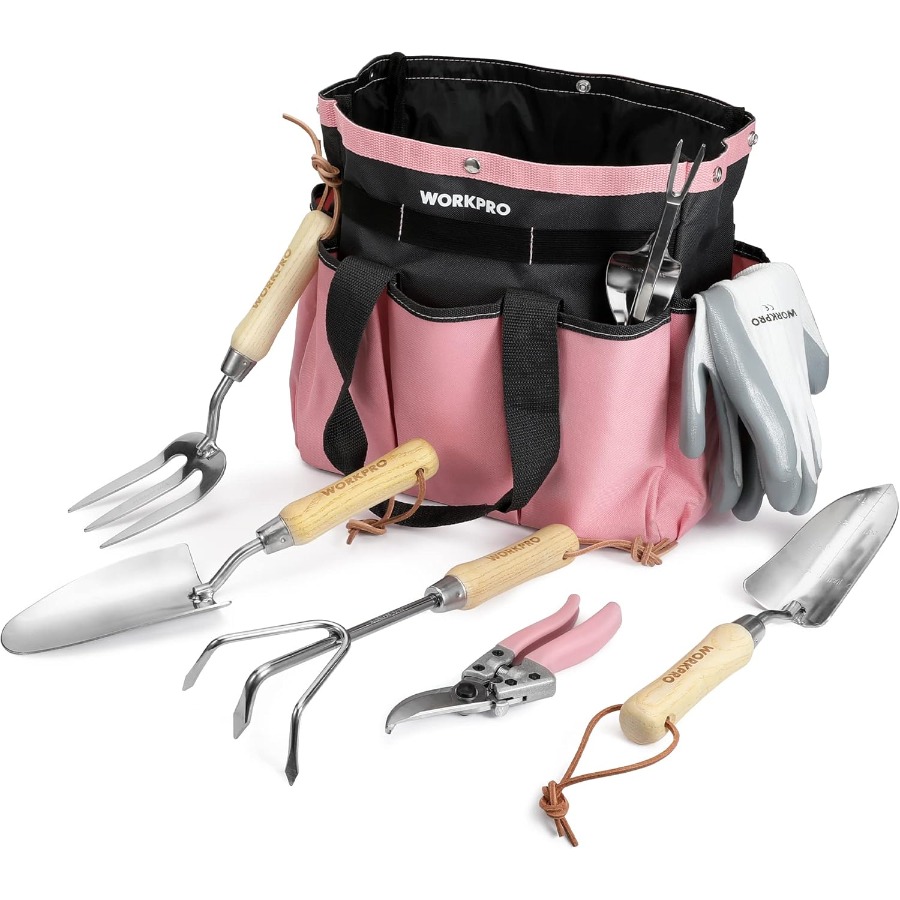 Gardening Tools Pink - 8 Piece Pink Garden Tool Set
