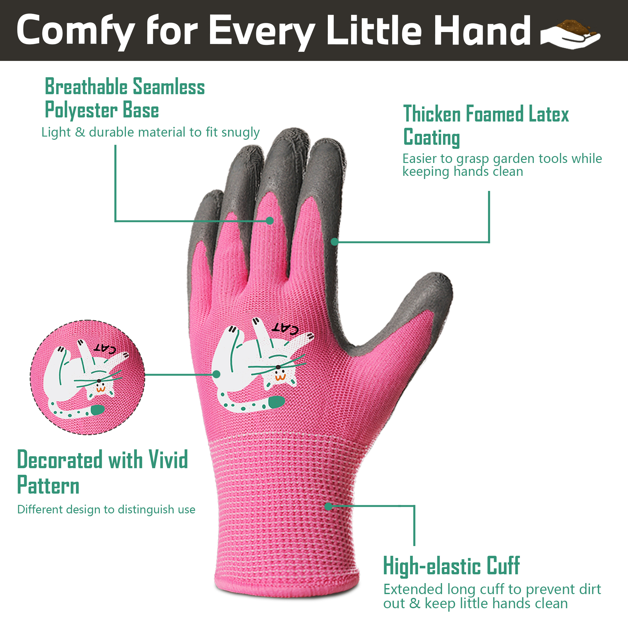 4 Pairs Kids Gardening Gloves  - Gardening Tools For 8 Year Olds recensie en prijs