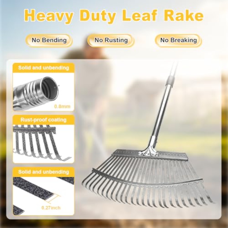Adjustable Leaf Rake, 18-Inch  - Gardening Hand Tools Yard recensie en prijs