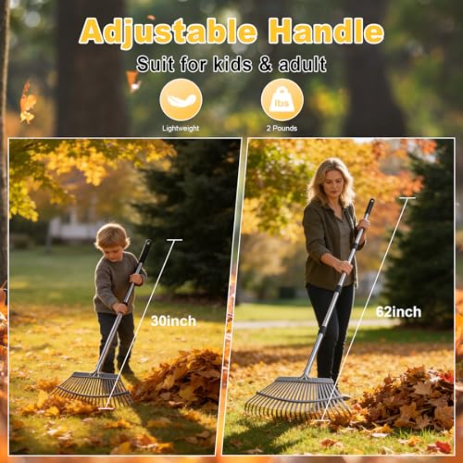 Adjustable Leaf Rake, 18-Inch  - Gardening Hand Tools Yard recensie en prijs