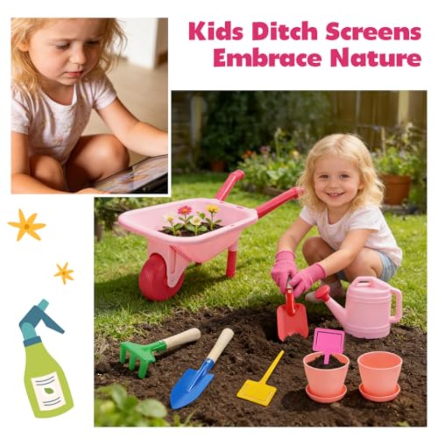 Gardening Tool Set Pink Wheelb - Gardening Tools Pink recensie en prijs