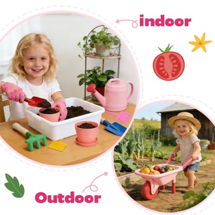 Gardening Tool Set Pink Wheelb - Gardening Tools Pink recensie en prijs