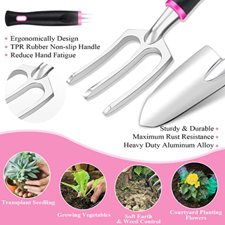 Pink Garden Tool Set for Women - Gardening Tools Pink recensie en prijs