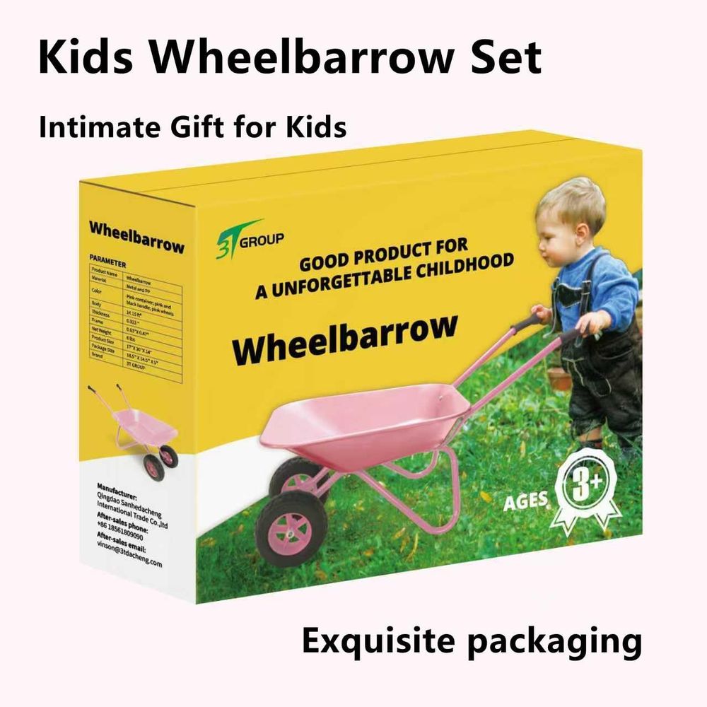 Children's Pink Metal Wheelbar - Gardening Tools Pink recensie en prijs