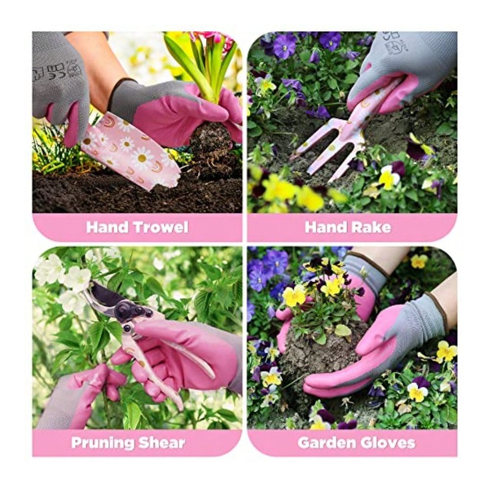 Aluminum Garden Tool Set 4PCS  - Gardening Tools Pink recensie en prijs