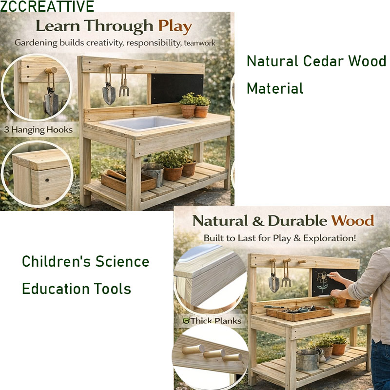 ZCCREATTIVE Children Wooden Po - Gardening Tools For 8 Year Olds recensie en prijs