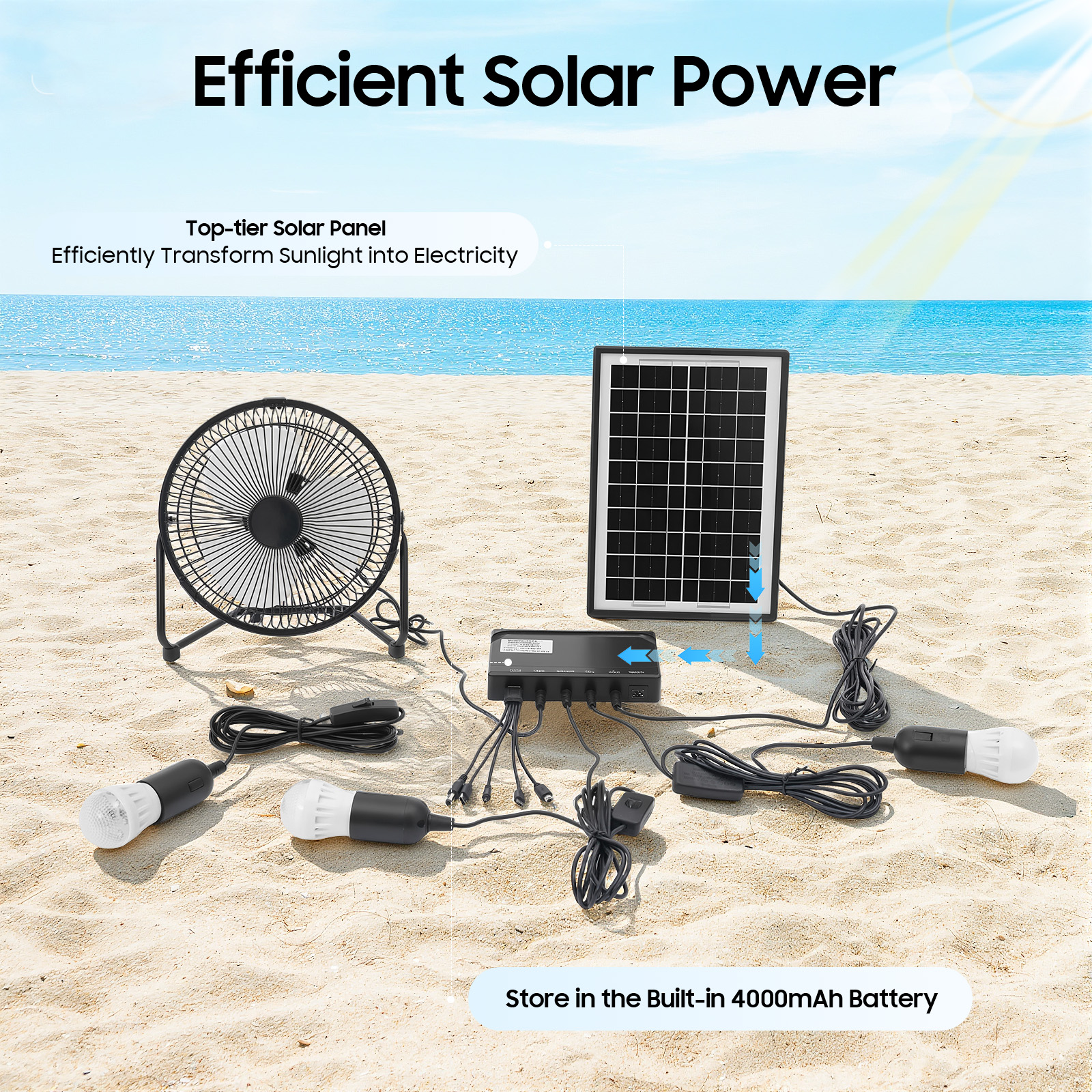 100-240V Solar Fan And Lamp Ki - Gardening Tools Bundle recensie en prijs