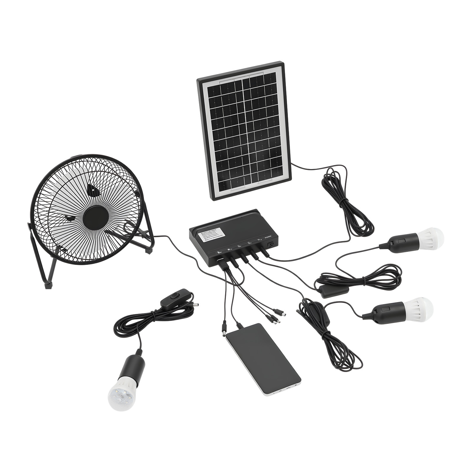 100-240V Solar Fan And Lamp Ki - Gardening Tools Bundle recensie en prijs
