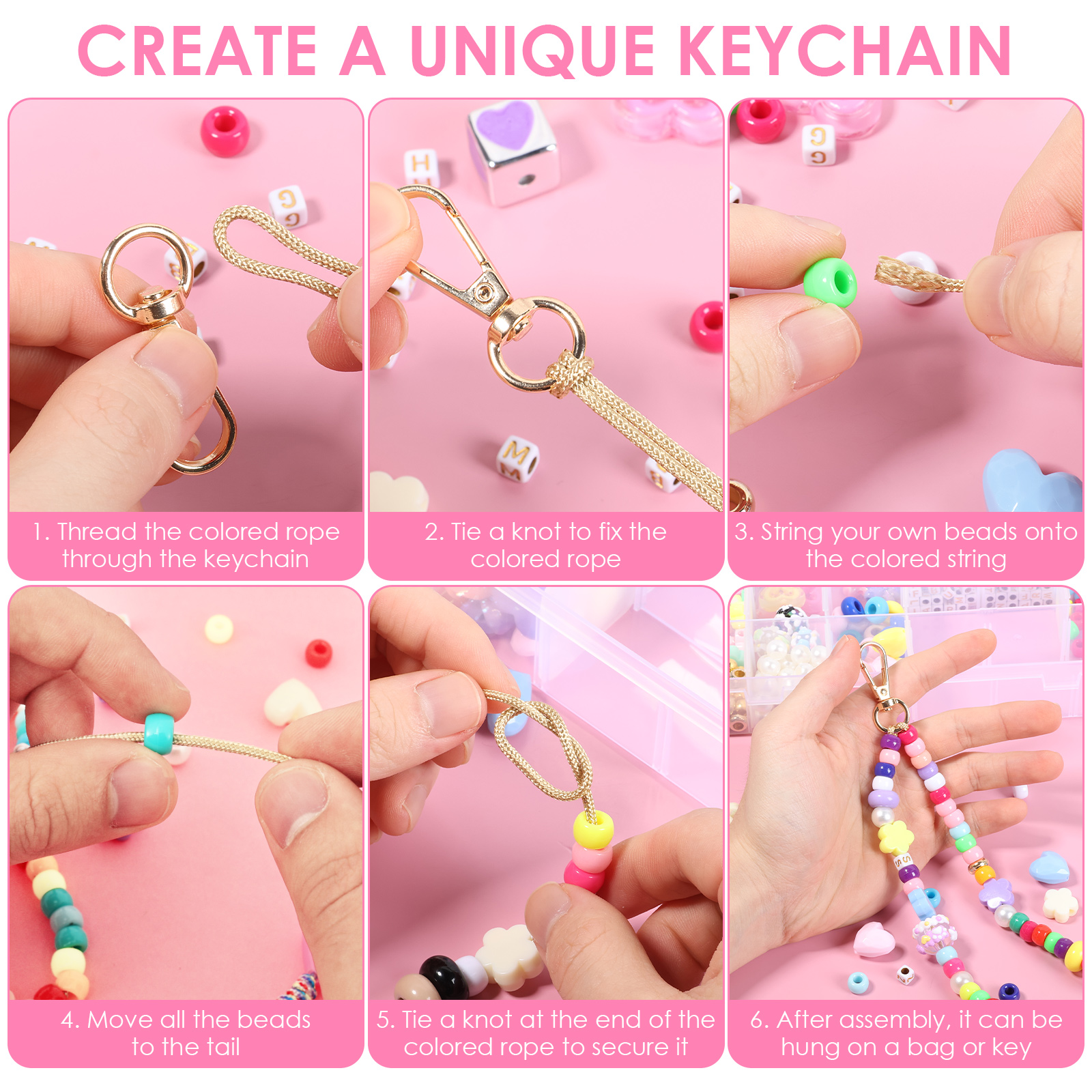 421PCS Beaded Keychain Making  - Gardening Tools Diy recensie en prijs