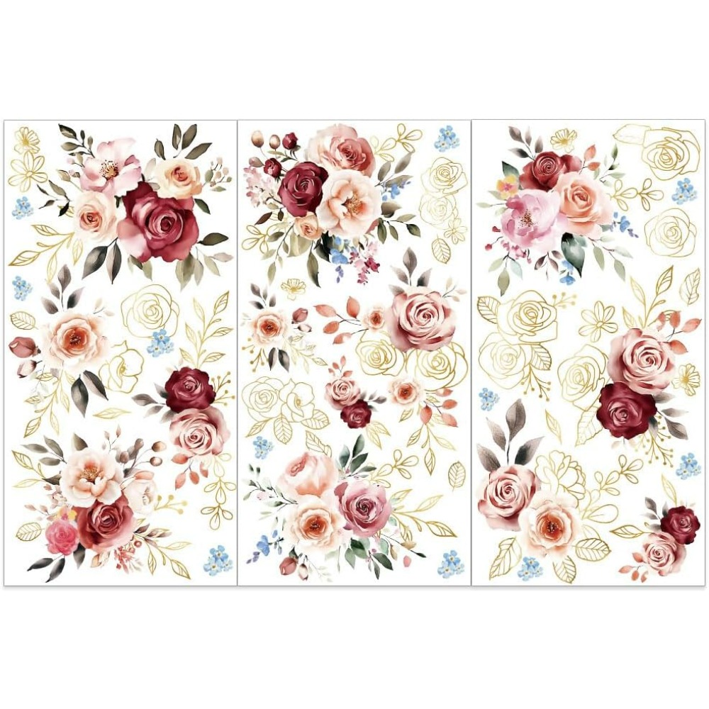 3pcs/Set Watercolor Roses Rub  - Gardening Tools Diy recensie en prijs