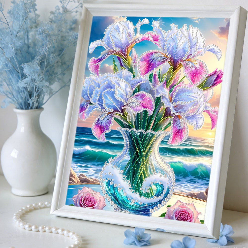 HUACAN Diamod Art Iris Flower  - Gardening Tools Diy recensie en prijs