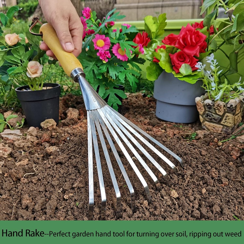 Hand Rakes, Garden Stainless S - Gardening Hand Tools Yard recensie en prijs